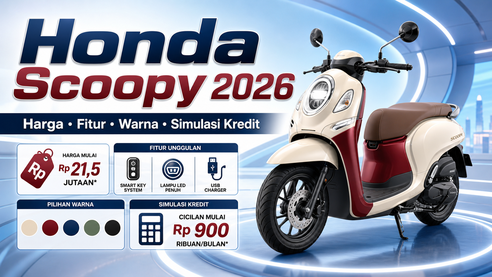 Honda Scoopy 2026: Harga, Fitur, Warna, dan Simulasi Kredit Terbaru - scoopy