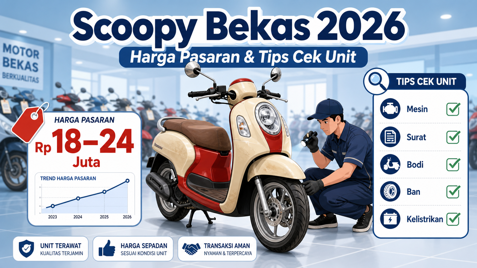 Motor Scoopy Bekas 2026: Harga Pasaran dan Tips Cek Unit - scoopy