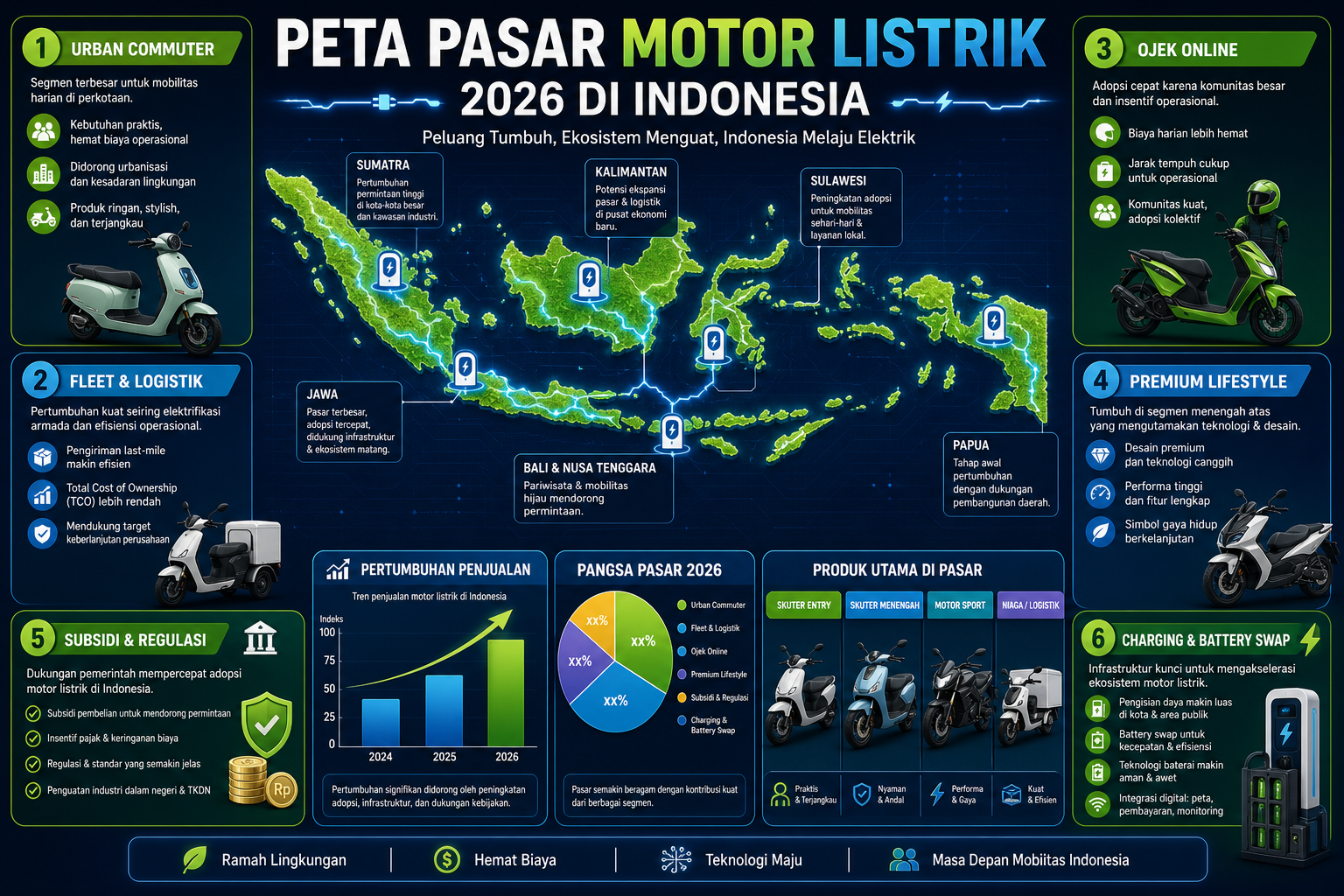 Peta Pasar Motor Listrik 2026 di Indonesia - motor