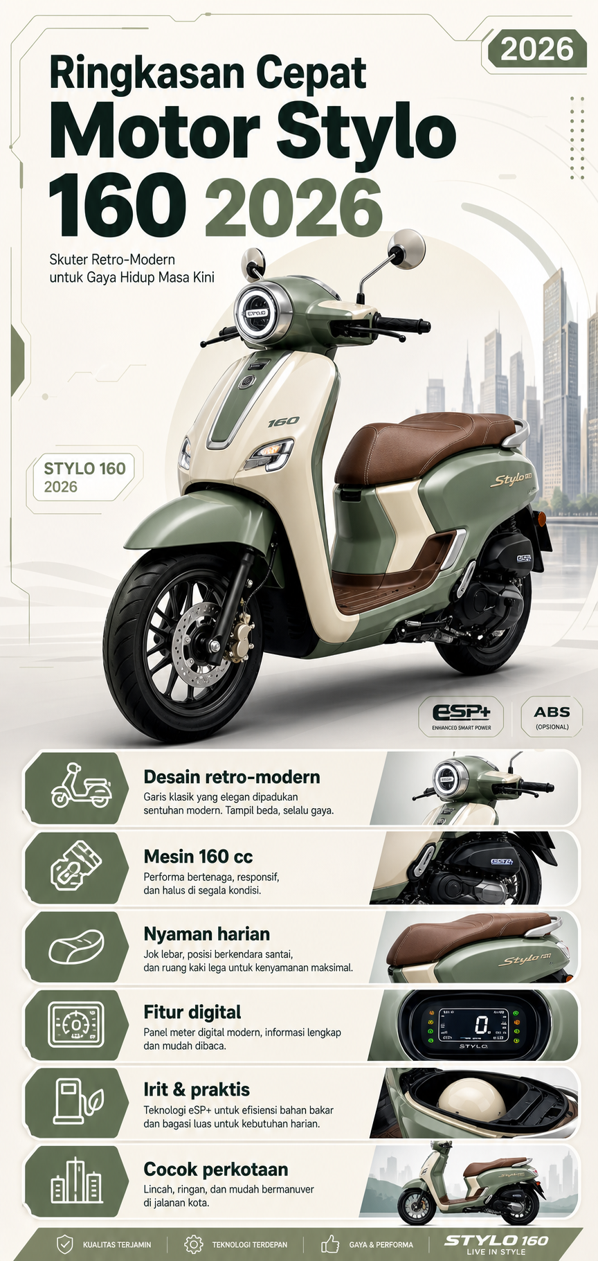 Ringkasan Cepat Motor Stylo 160 2026 - stylo