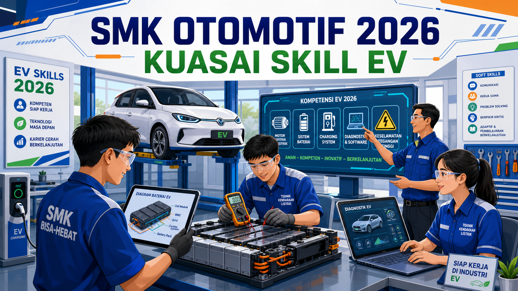 SMK Otomotif 2026 Didorong Kuasai EV, Ini Skill yang Dicari - smk