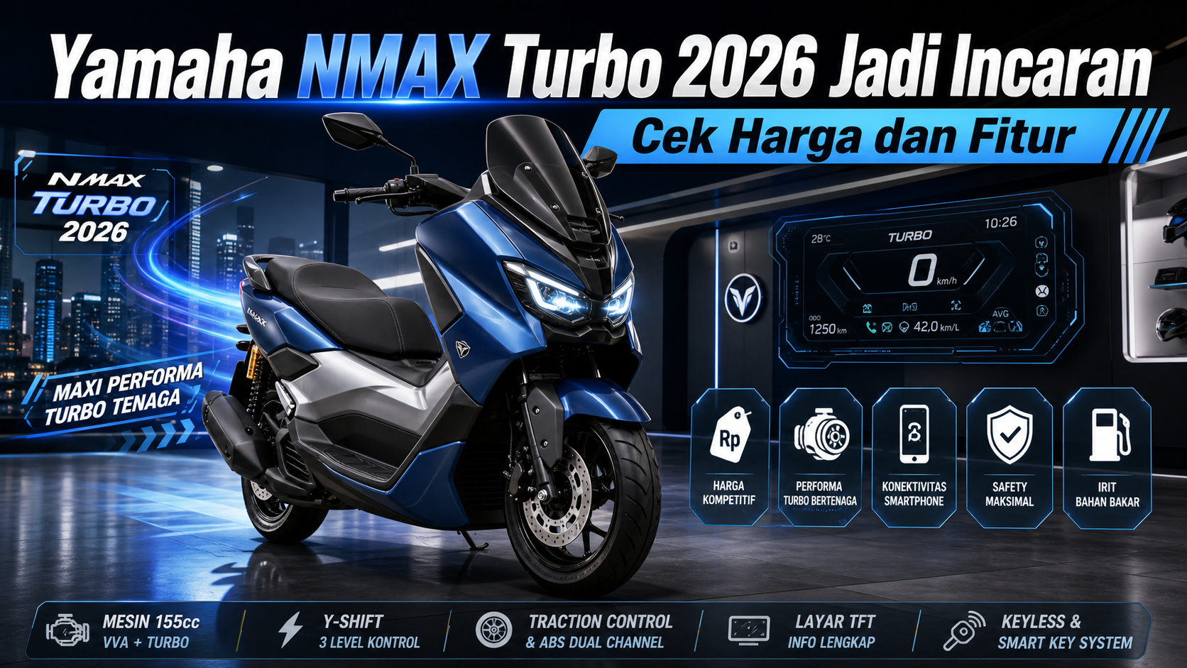 Yamaha NMAX Turbo 2026 Jadi Incaran, Cek Harga dan Fitur - yamaha