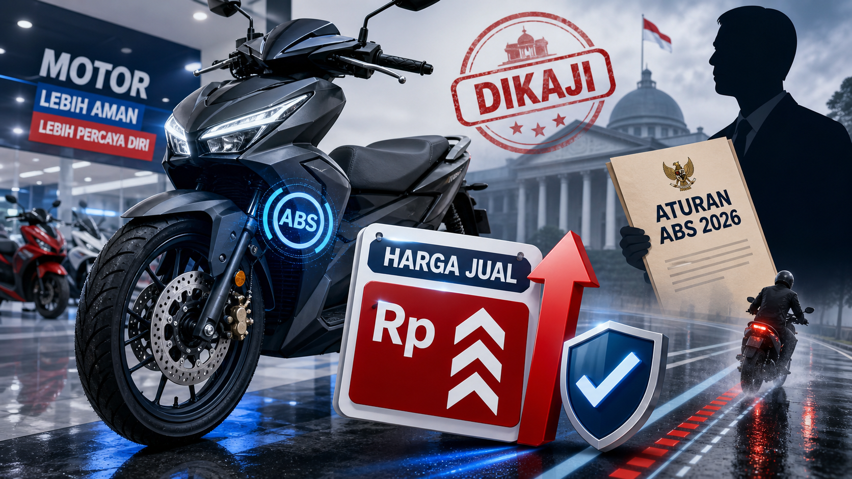 Aturan Rem ABS Motor 2026 Dikaji, Ini Dampaknya ke Harga Jual - abs