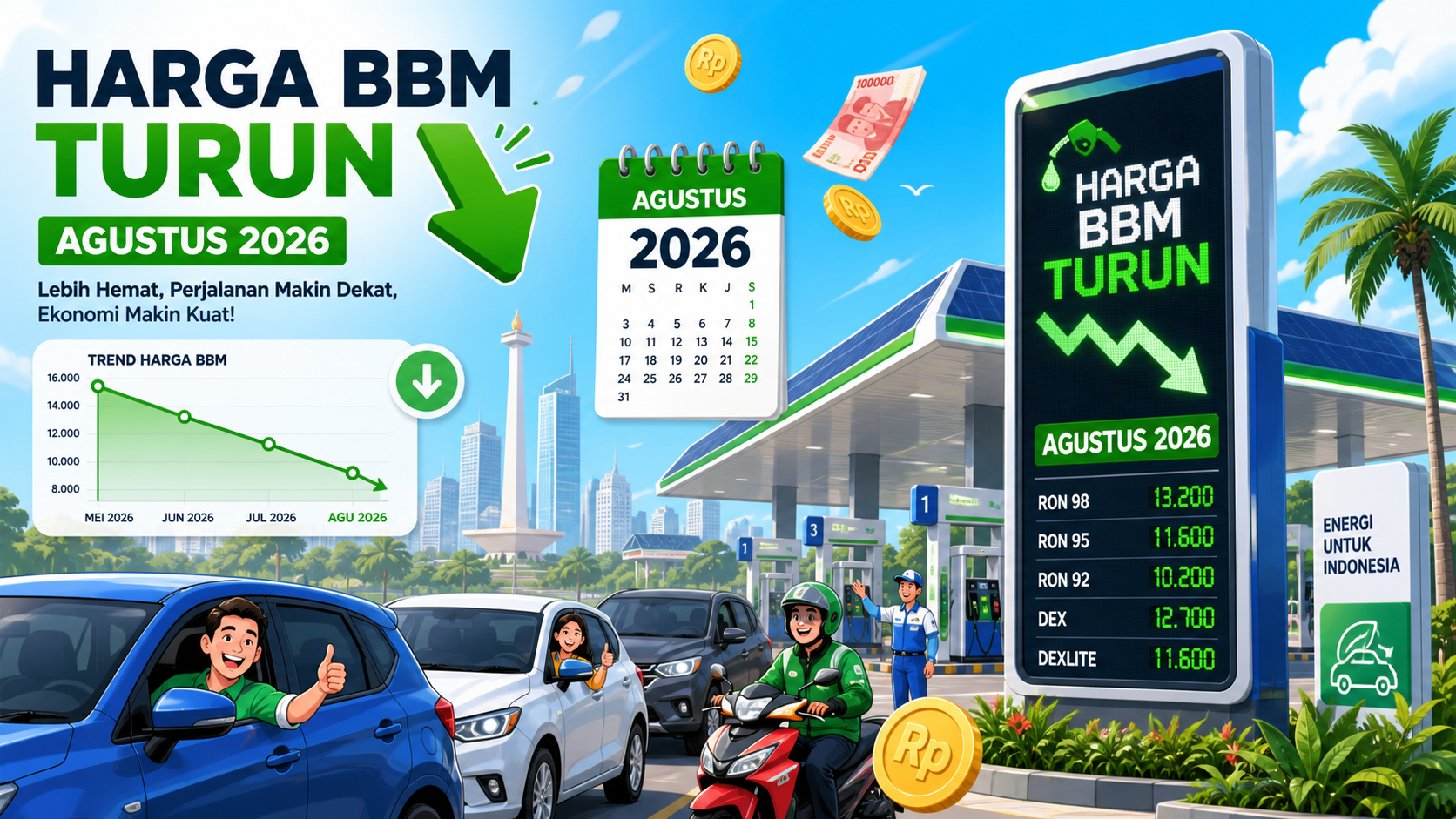 Gambaran Harga BBM Turun Agustus 2026 - bbm