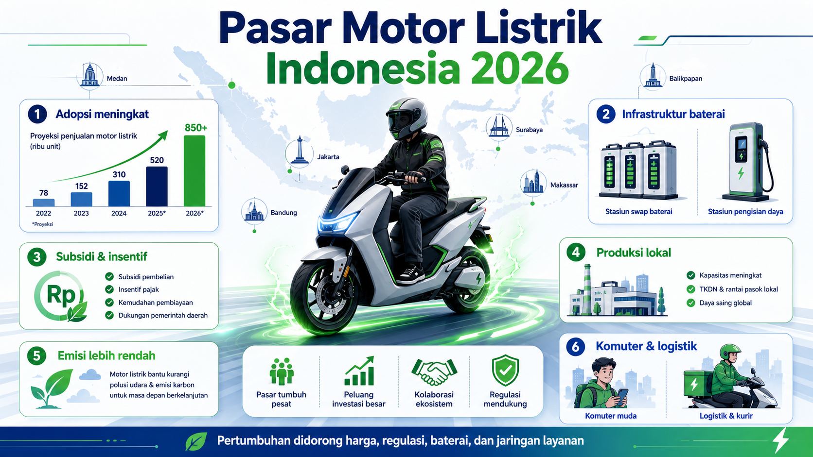 Gambaran Pasar Motor Listrik 2026 di Indonesia - motor