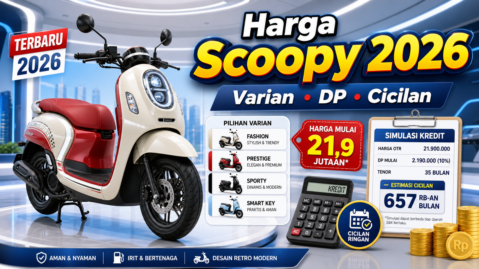 Harga Motor Scoopy 2026 Terbaru, Cek Varian dan Simulasi Kredit - scoopy