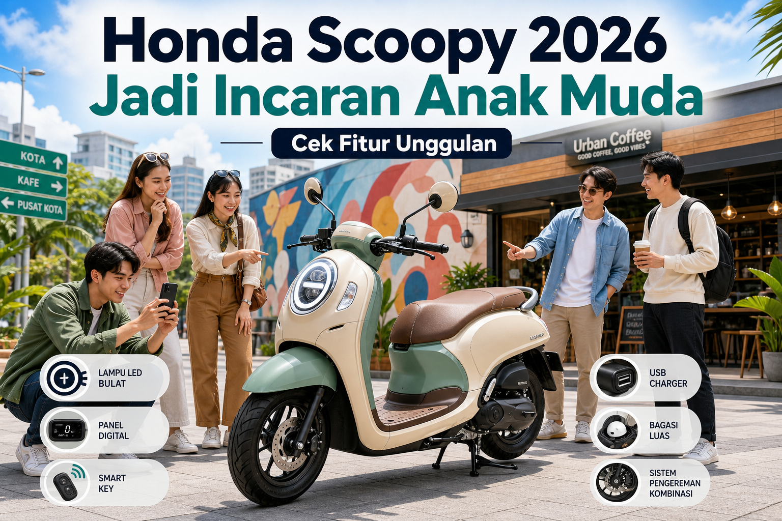Honda Scoopy 2026 Jadi Incaran Anak Muda, Cek Fitur Unggulan - scoopy