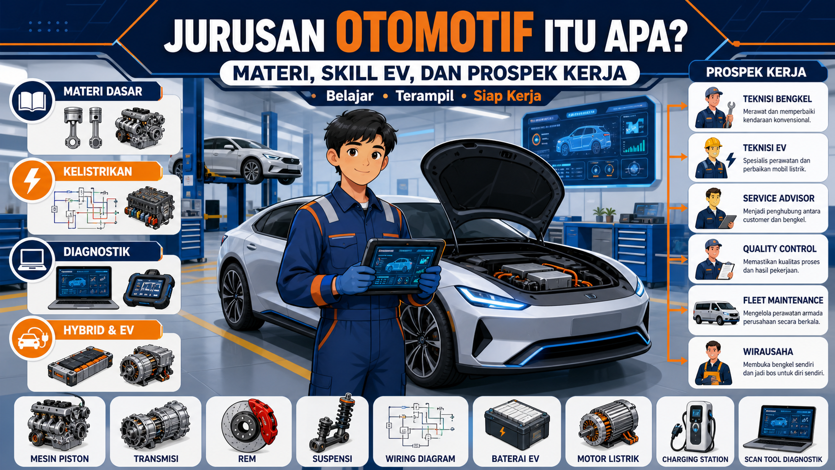 Jurusan Otomotif Itu Apa? Materi, Skill EV, dan Prospek Kerja - otomotif