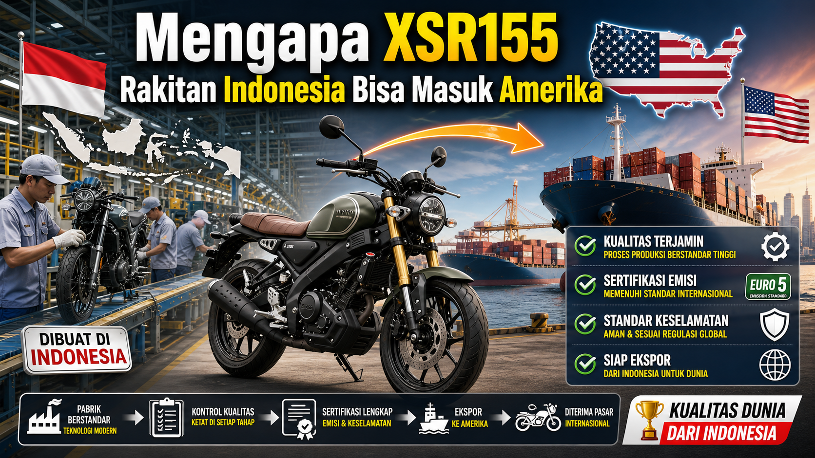 Mengapa XSR155 Rakitan Indonesia Bisa Masuk Amerika - yamaha