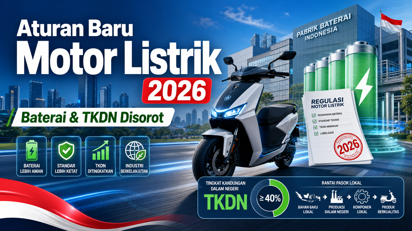 motor - Aturan Baru Motor Listrik 2026, Baterai dan TKDN Disorot