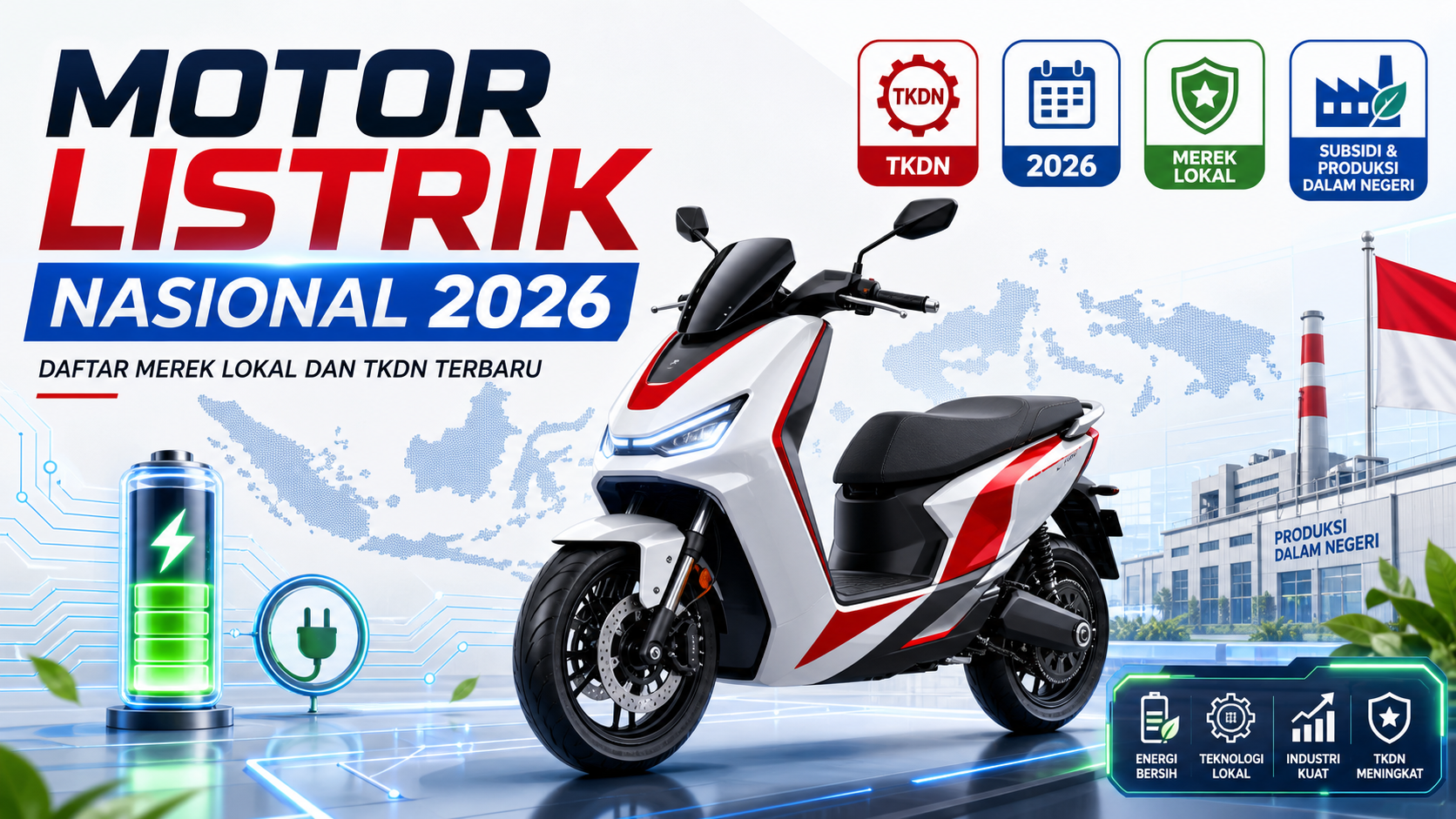Motor Listrik Nasional 2026: Daftar Merek Lokal dan TKDN Terbaru - motor