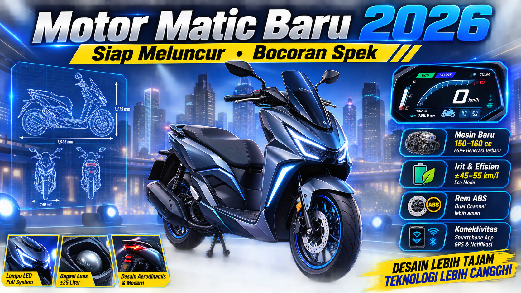 Motor Matic Baru 2026 yang Siap Meluncur, Cek Bocoran Speknya - matic