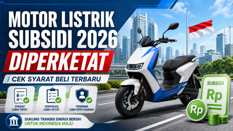 motor - Motor Listrik Subsidi 2026 Diperketat, Cek Syarat Beli Terbaru