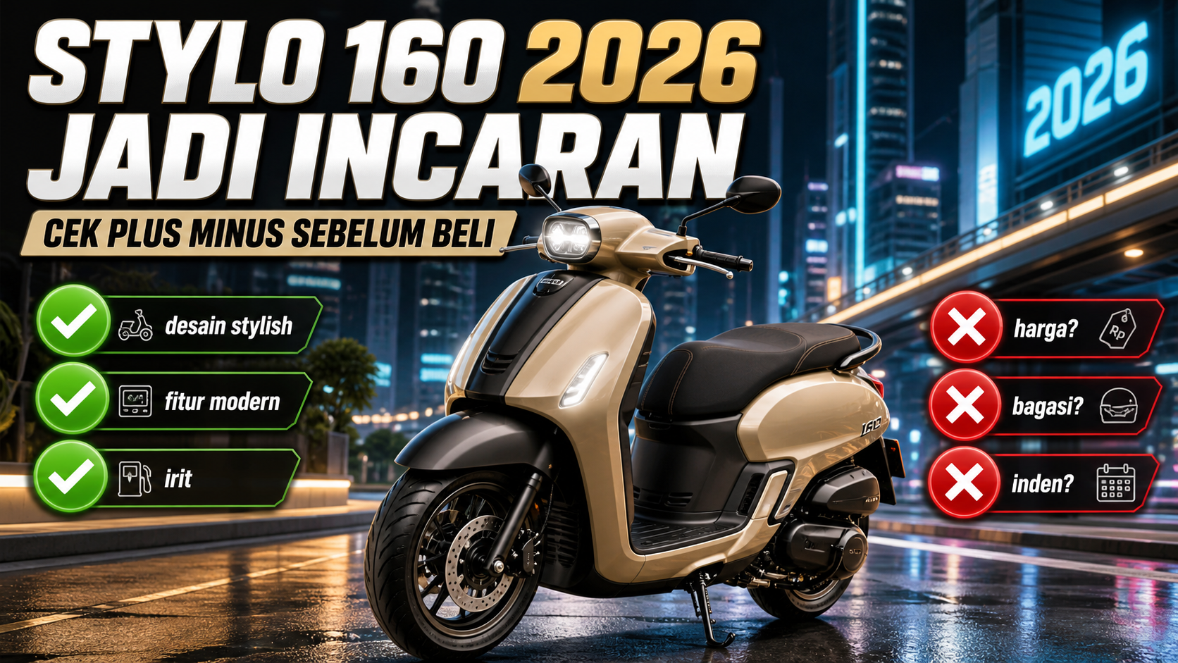 Motor Stylo 160 2026 Jadi Incaran, Cek Plus Minus Sebelum Beli - stylo