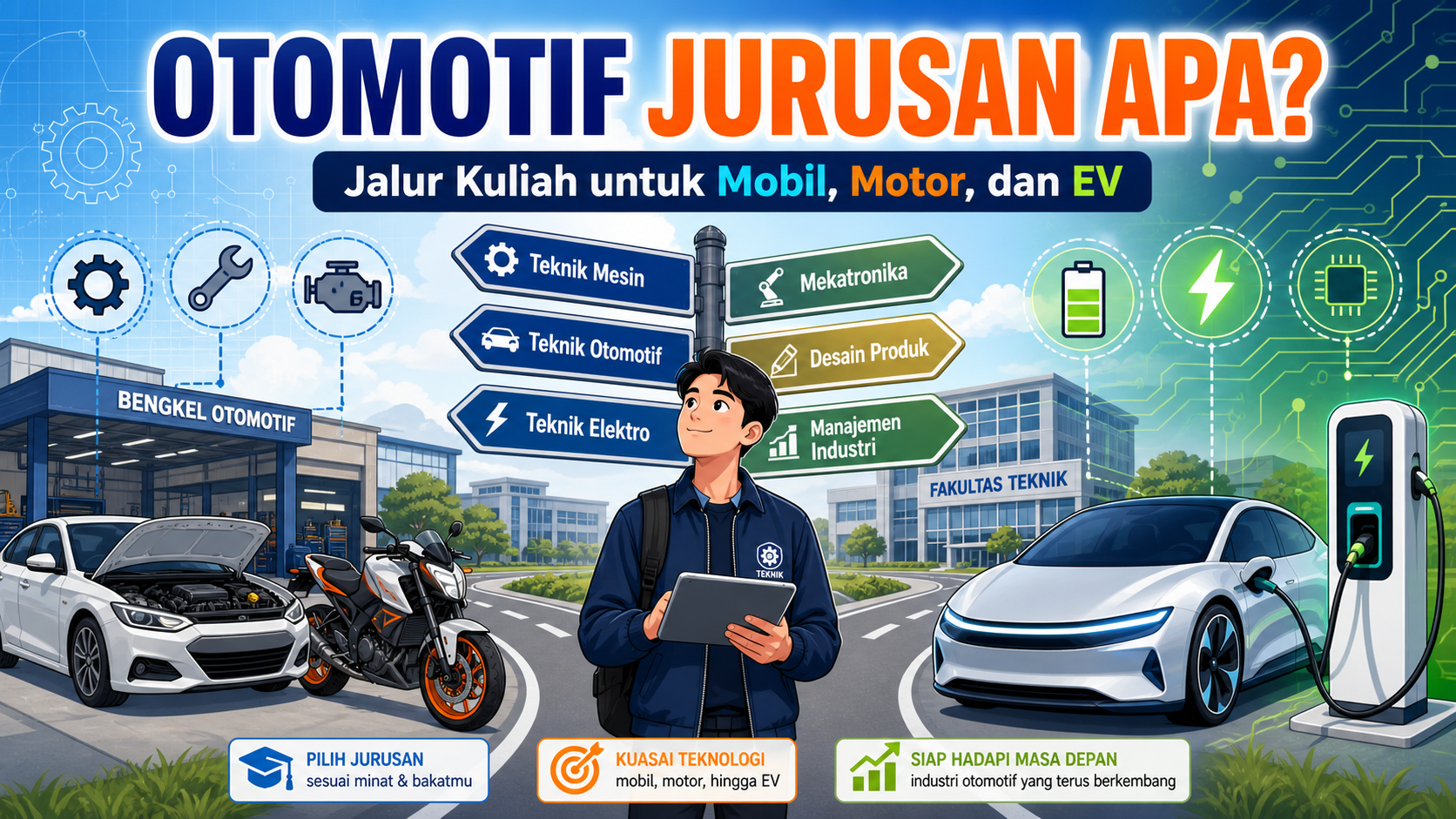 Otomotif Jurusan Apa? Jalur Kuliah untuk Mobil, Motor, dan EV - otomotif