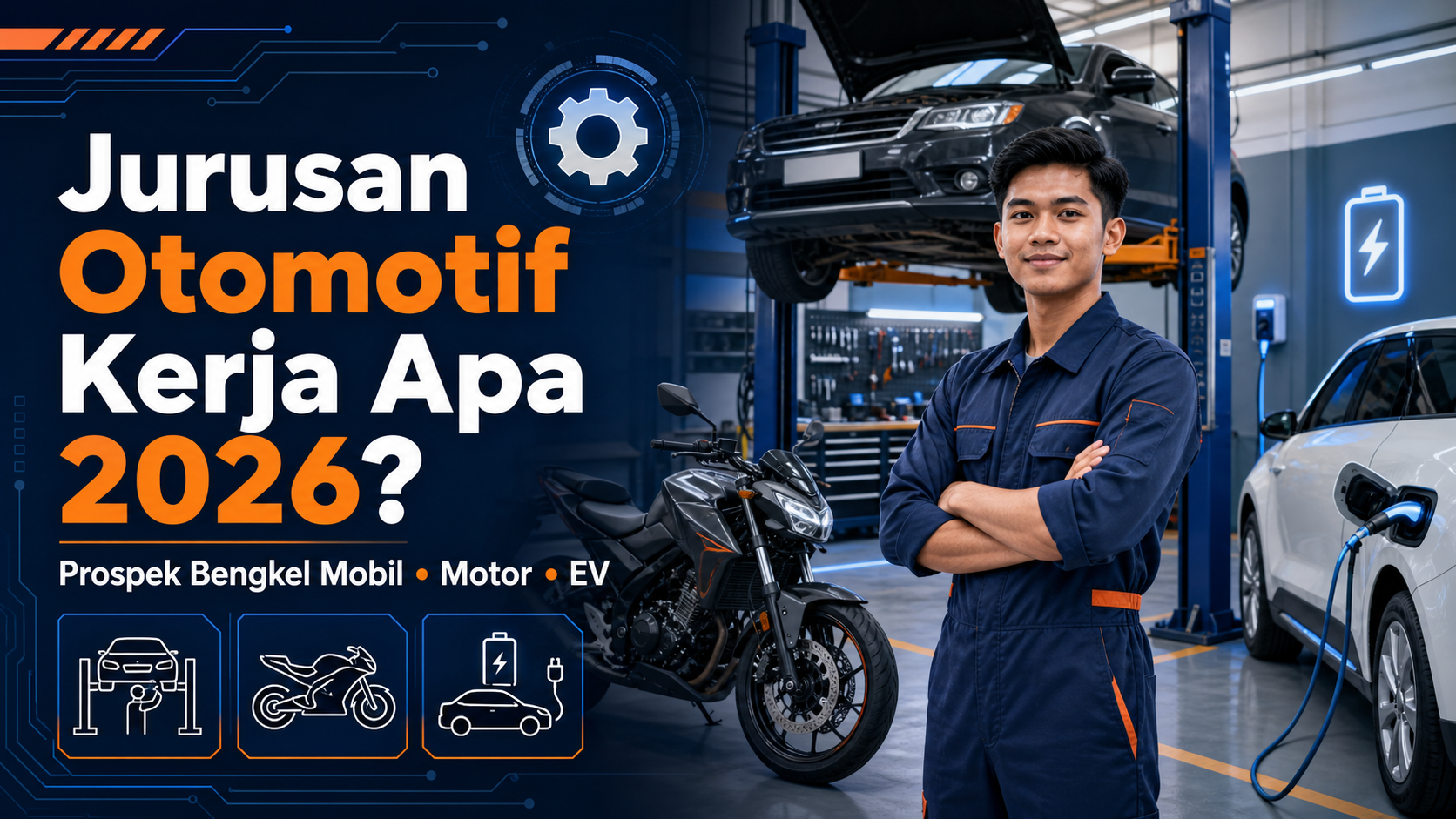 otomotif - Jurusan Otomotif Kerja Apa 2026? Prospek Bengkel Mobil-Motor-EV