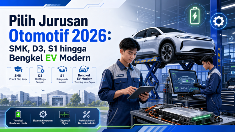 otomotif - Pilih Jurusan Otomotif 2026: SMK, D3, S1 hingga Bengkel EV Modern