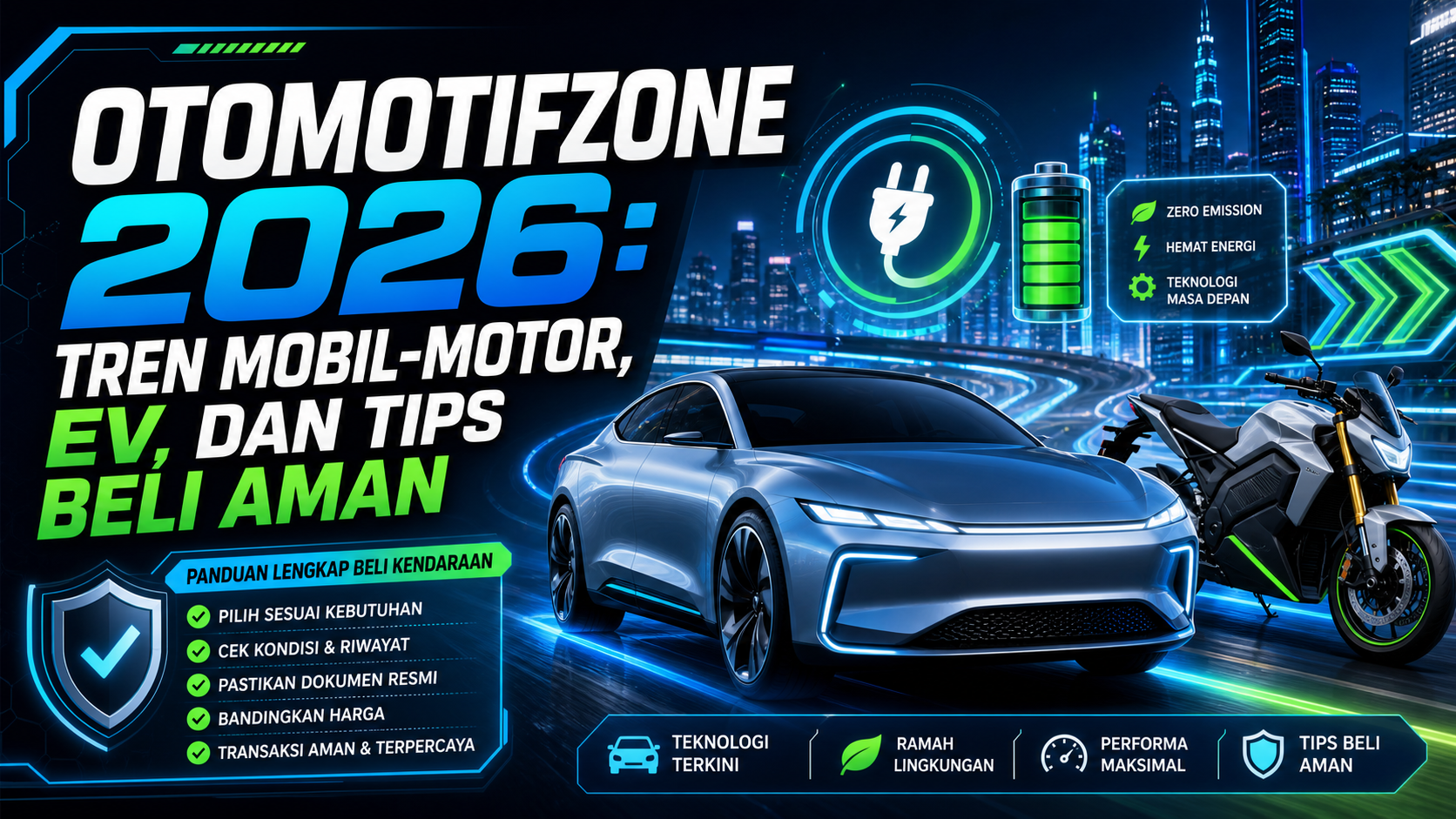 otomotifzone - Otomotifzone 2026: Tren Mobil-Motor, EV, dan Tips Beli Aman