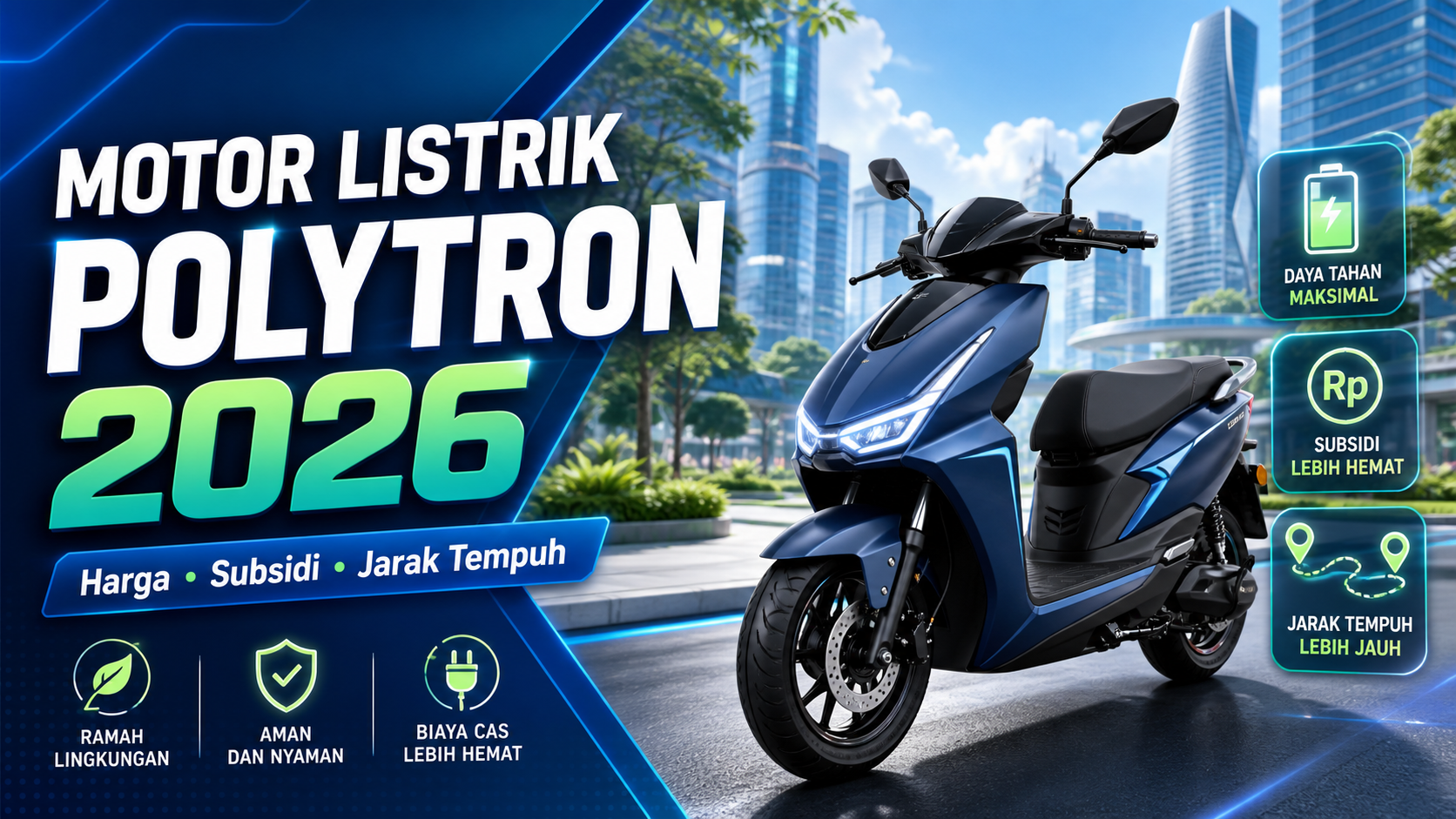 polytron - Motor Listrik Polytron 2026: Harga, Subsidi, dan Jarak Tempuh