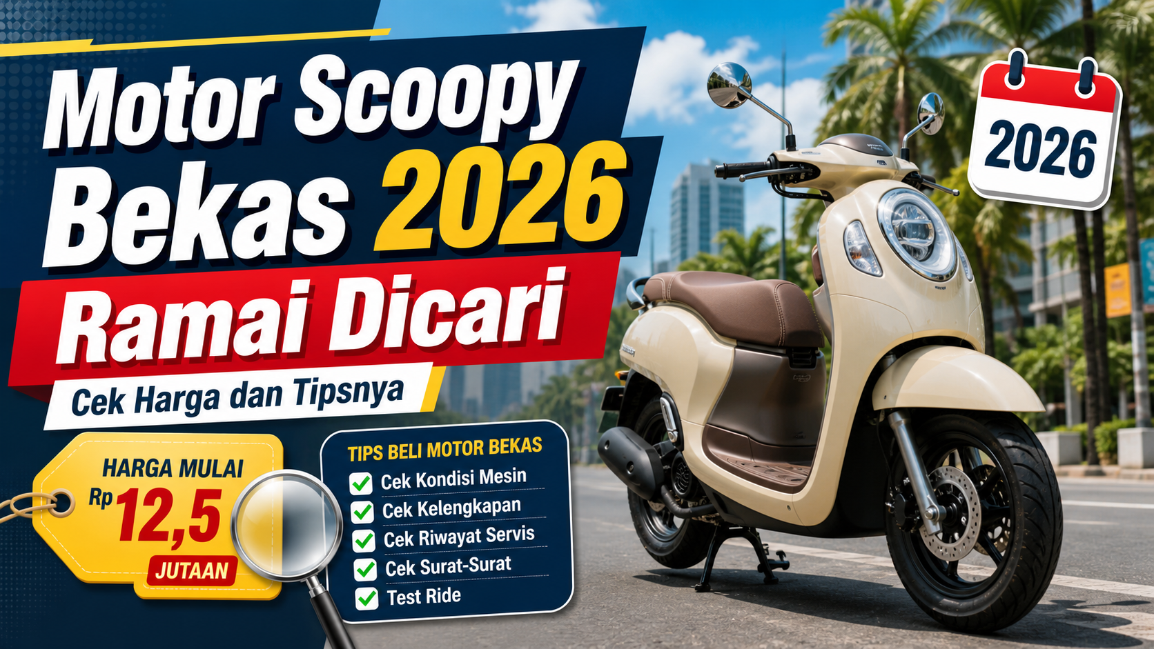 scoopy - Motor Scoopy Bekas 2026 Ramai Dicari, Cek Harga dan Tipsnya