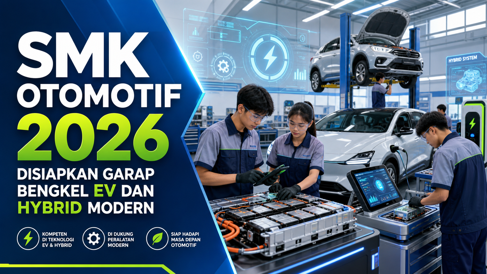 smk - SMK Otomotif 2026 Disiapkan Garap Bengkel EV dan Hybrid Modern
