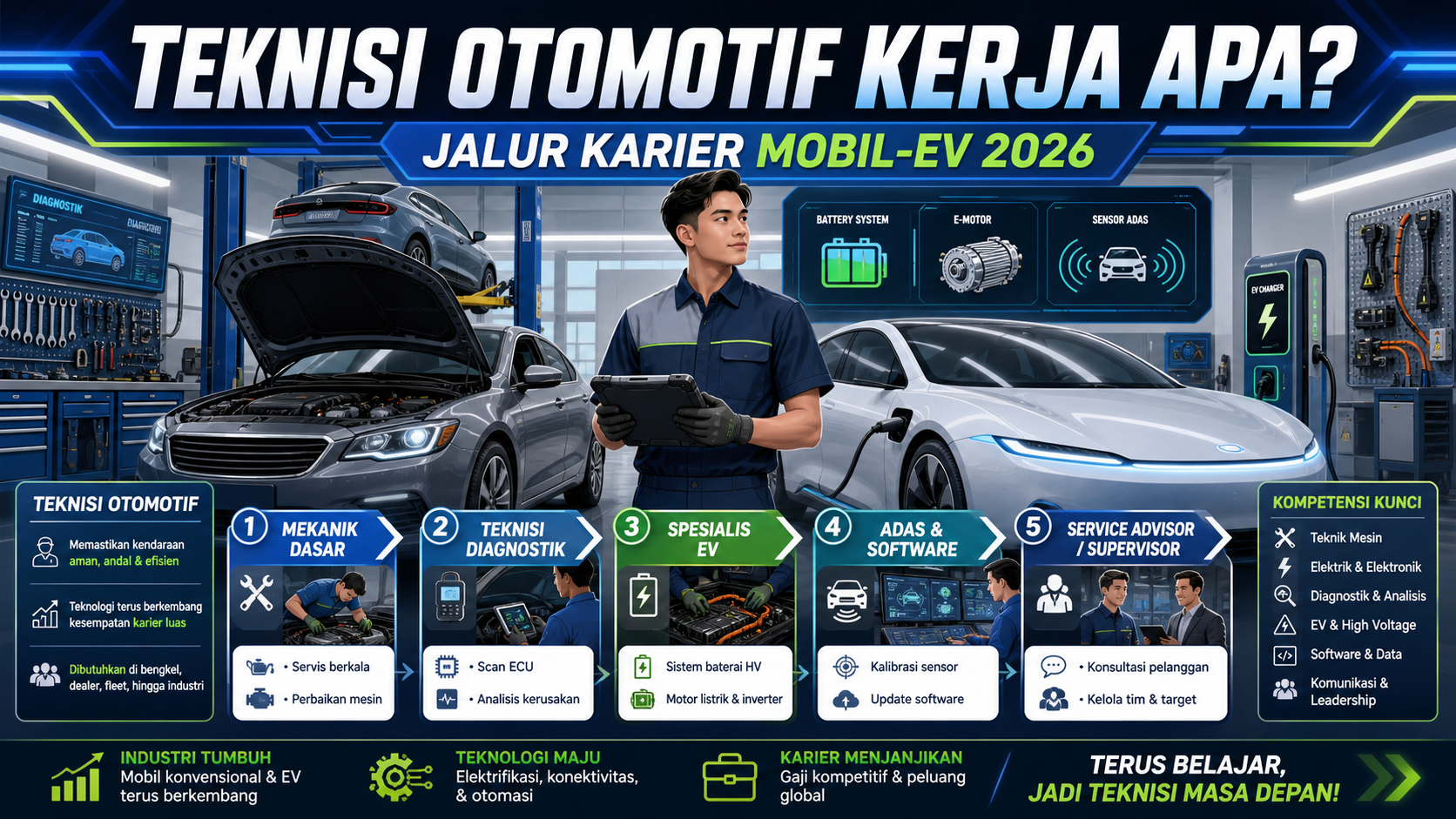 Teknisi Otomotif Kerja Apa? Jalur Karier Mobil-EV 2026 - otomotif