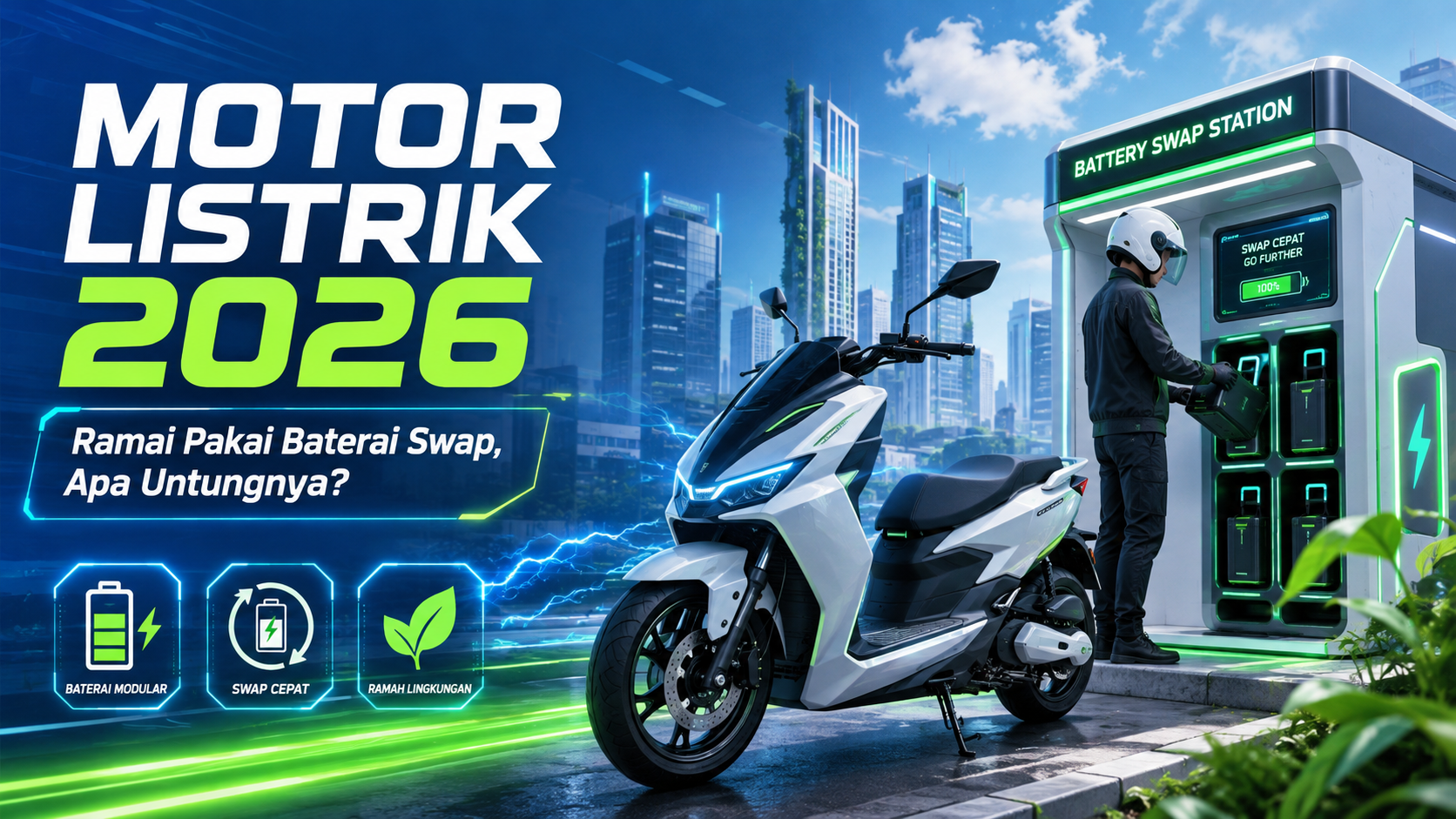motor - Motor Listrik 2026 Ramai Pakai Baterai Swap, Apa Untungnya?