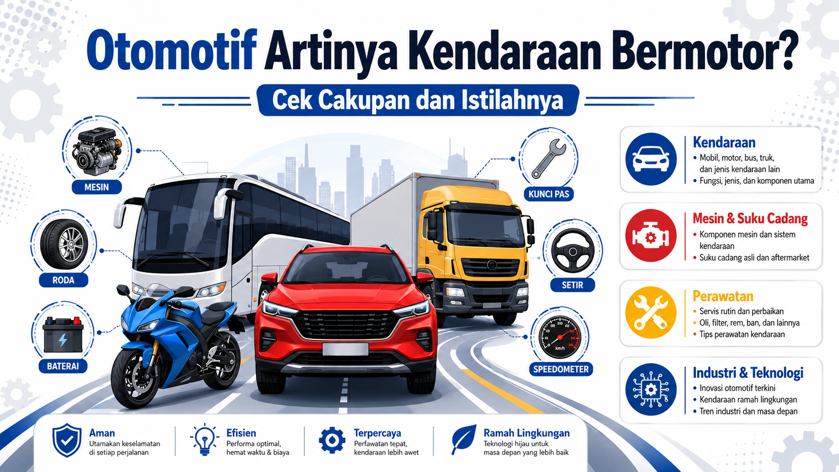 Otomotif Artinya Kendaraan Bermotor? Cek Cakupan dan Istilahnya - otomotif