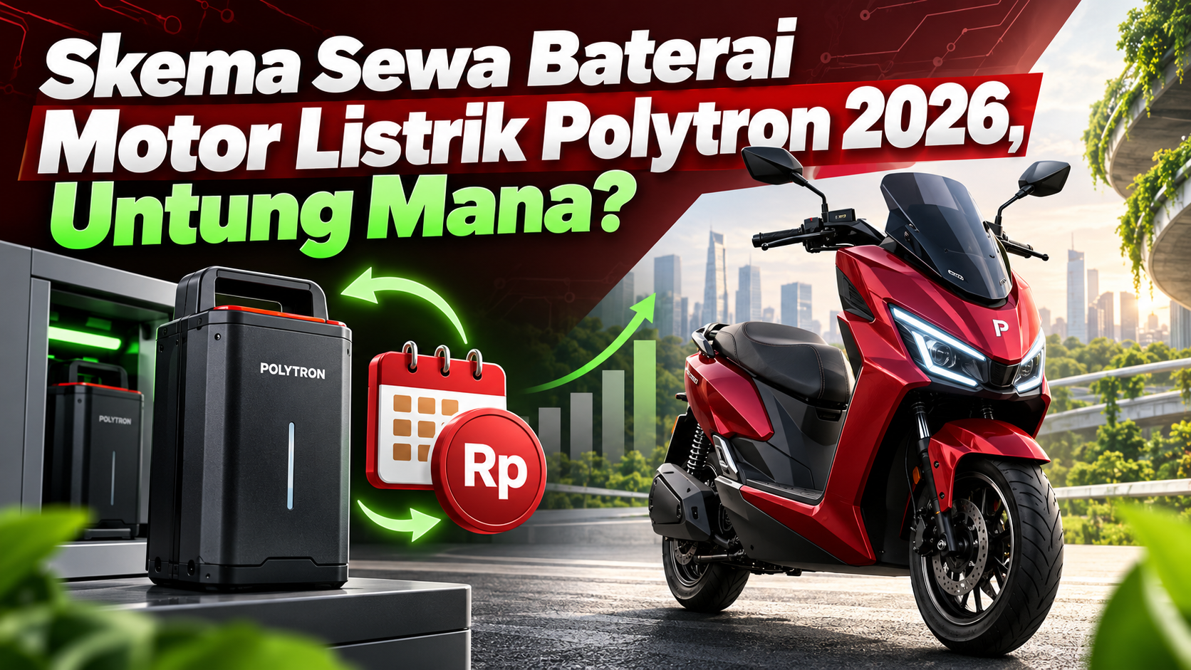 polytron - Skema Sewa Baterai Motor Listrik Polytron 2026, Untung Mana?